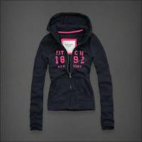 dames abercrombie fitch pullover zip 1892 new york koningsblauw Kleren Online orxup230